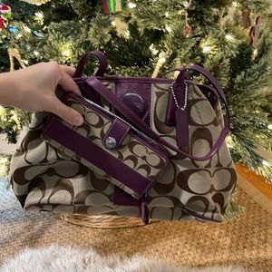 Authentic Coach Purple Wallet and Purse Set 💜